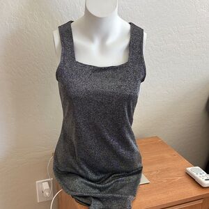 Silver sleeveless party dress